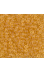 Miyuki rocailles Perlen 8/0 - Matte transparent light topaz 8-132F
